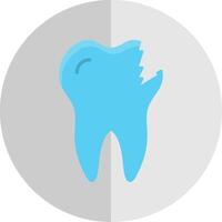 Broken Tooth Flat Scale Icon Design vector