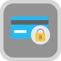 Secure Payment Flat round corner Icon Design vector