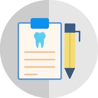 Dental Report Flat Scale Icon Design vector