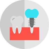 Implants Flat Scale Icon Design vector