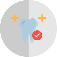 Healthy Tooth Flat Scale Icon Design vector