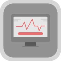 System Monitoring Flat round corner Icon Design vector