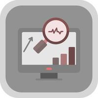 System Monitoring Flat round corner Icon Design vector