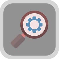 Search Optimization Flat round corner Icon Design vector