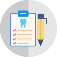 Dental Report Flat Scale Icon Design vector