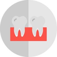 Teeths Flat Scale Icon Design vector