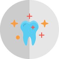 Clean Tooth Flat Scale Icon Design vector