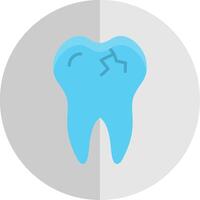 Broken Tooth Flat Scale Icon Design vector