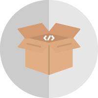 Open Box Flat Scale Icon Design vector