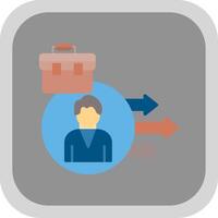 Leadership Approach Flat round corner Icon Design vector