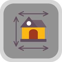 Home Dimensions Flat round corner Icon Design vector