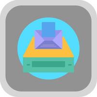 Project Inbox Flat round corner Icon Design vector