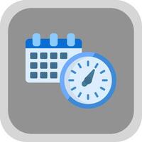 Timing Flat round corner Icon Design vector