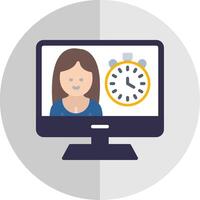 Timer Flat Scale Icon Design vector