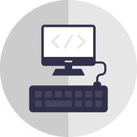 Web Programming Flat Scale Icon Design vector