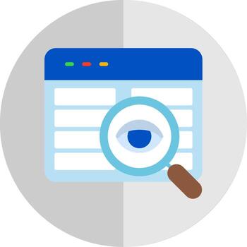 Code Review Flat Scale Icon Design vector