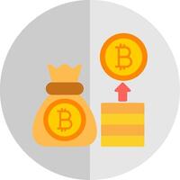 Bitcoin Flat Scale Icon Design vector