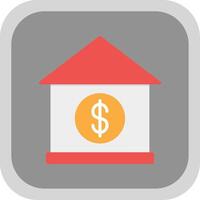 Mortgage Loan Flat round corner Icon Design vector