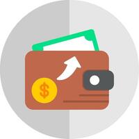 Wallet Flat Scale Icon Design vector