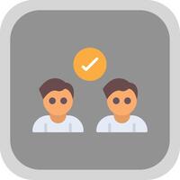 Deal Flat round corner Icon Design vector
