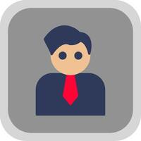 Manager Flat round corner Icon Design vector