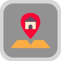 Location Flat round corner Icon Design vector