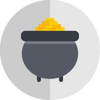 Gold Pot Flat Scale Icon Design vector