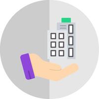 Real Estate Flat Scale Icon Design vector