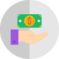 Give Money Flat Scale Icon Design vector