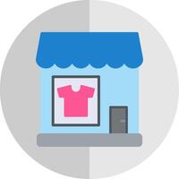 ropa tienda plano escala icono diseño vector