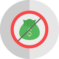 No dinero plano escala icono diseño vector