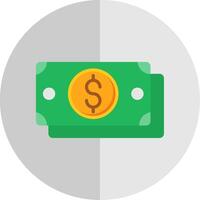 Dollar Bill Flat Scale Icon Design vector