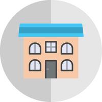 Bungalow Flat Scale Icon Design vector