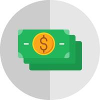 Banknotes Flat Scale Icon Design vector