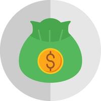 Money Bag Flat Scale Icon Design vector