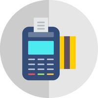 Pos Terminal Flat Scale Icon Design vector