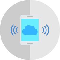 Mobile Cloud Flat Scale Icon Design vector