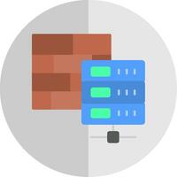 Firewall Flat Scale Icon Design vector