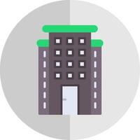 Skyscraper Flat Scale Icon Design vector