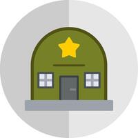 Army Base Flat Scale Icon Design vector