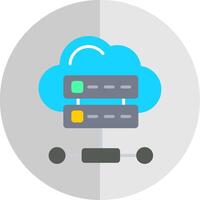 Cloud Database Flat Scale Icon Design vector
