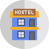 Hostel Flat Scale Icon Design vector