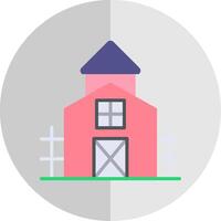 Farmhouse Flat Scale Icon Design vector