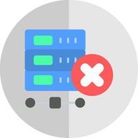 Delete Database Flat Scale Icon Design vector