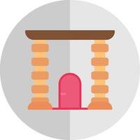 Archway Flat Scale Icon Design vector