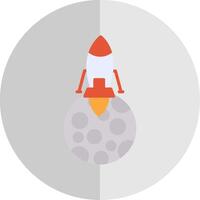Moon Landing Flat Scale Icon Design vector