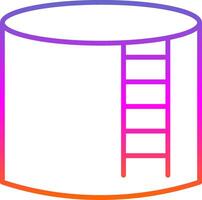 Storage Tank Line Gradient Icon Design vector