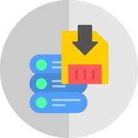 Save Data Flat Scale Icon Design vector