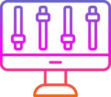 Computer control Line Gradient Icon Design vector