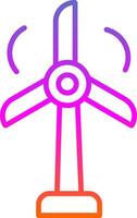 Wind Turbine Line Gradient Icon Design vector